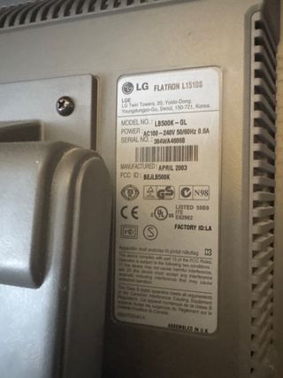 Monitor de ordenador LG Flatron L1510S Plata/Negro