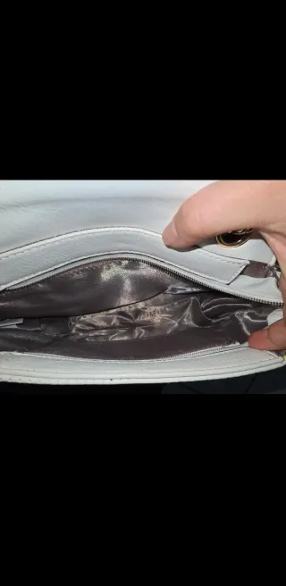 Borsetta bianca e oro