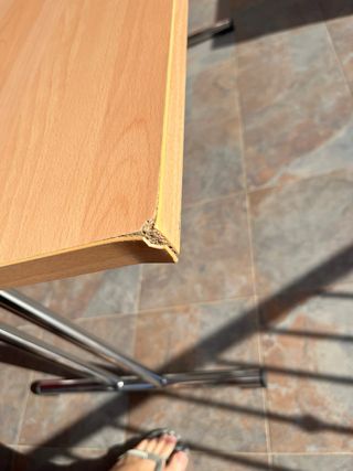 Mesa plegable madera y metal