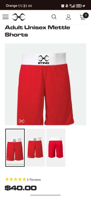 Pantalones Boxeo Sting Talla S