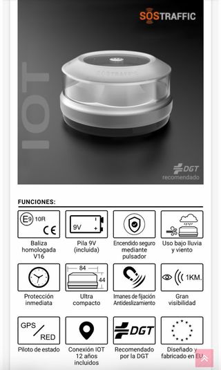 Baliza V16 SOS TRAFFIC DGT