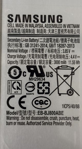 Batería Samsung Galaxy J6 EB-BJ800ABE GH82-16865A