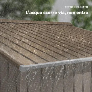 Capanno per Attrezzi 4.9m² con Fondazione, 4 Prese