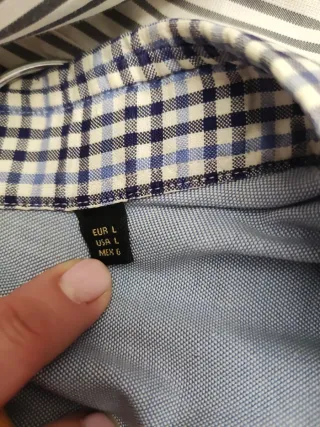 Camisa cuadros Massimo Dutti azul y blanco