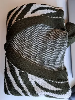 Maglioncino zebrato verde e bianco vintage