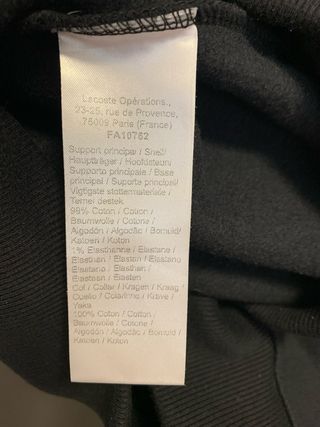 Sudadera Lacoste con capucha Talla L