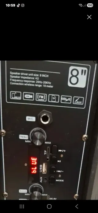 Altavoz Portátil Lauson Negro y Verde