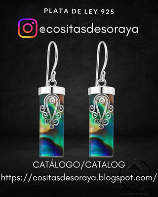 Pendientes Plata de Ley 925 Abalon 7