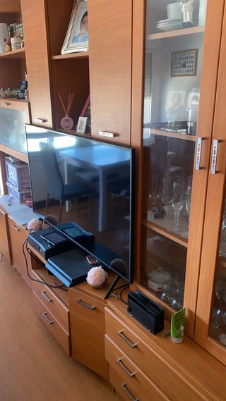 Mueble de salón madera color cerezo