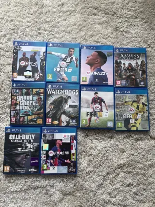 PS4 Fat + 2 mandos + 10 juegos