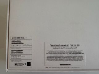 MacBook Air 13 M1 8GB RAM 256GB SSD Grigio