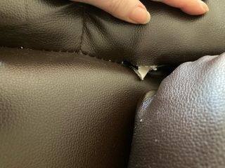 Sillón relax polipiel marrón