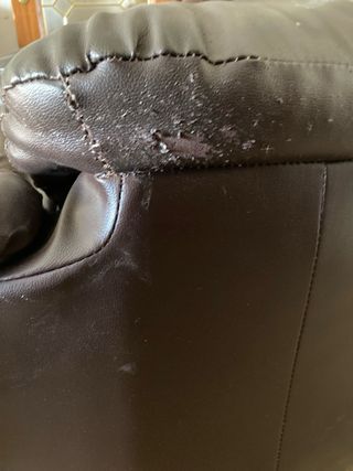 Sillón relax polipiel marrón