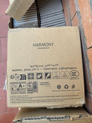 Azulejos Harmony Blanco y Dorado