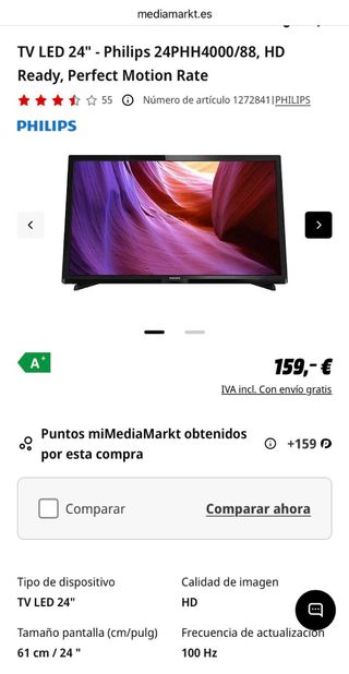 Televisor Philips LED 24 HD R