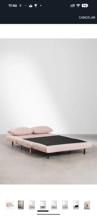 Sofá cama 2 plazas gris