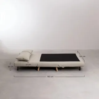 Sofá cama 2 plazas gris