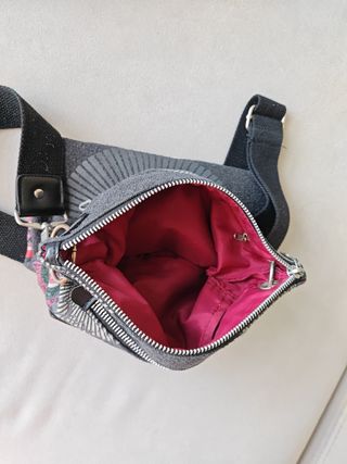 Bolso Desigual Gris y Rojo