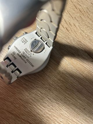 Reloj Swatch Cronógrafo Azul Plateado