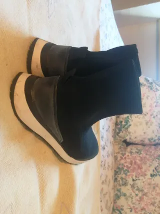 Botines de tela negros T40