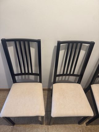 4 Sillas IKEA Börje Beige/Negro