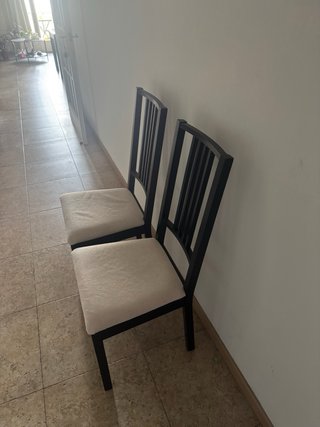 4 Sillas IKEA Börje Beige/Negro