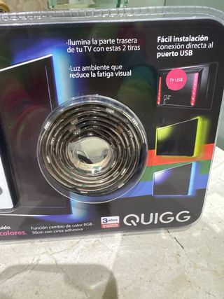 2 Tiras LED para TV con USB y Mando