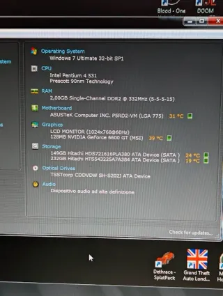 PC Retrogaming Intel Pentium 4 Nvidia GeForce 6600