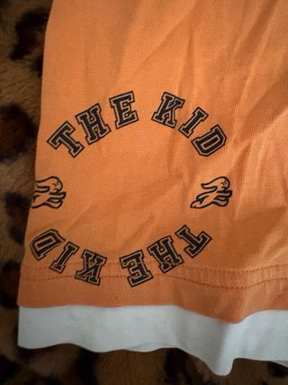 Lote 2 polos Adidas blanco y naranja