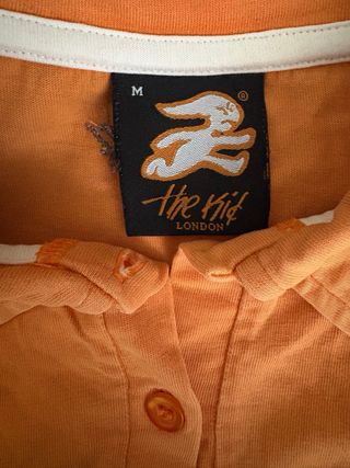 Lote 2 polos Adidas blanco y naranja