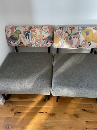 Butacas de diseño tela y metal