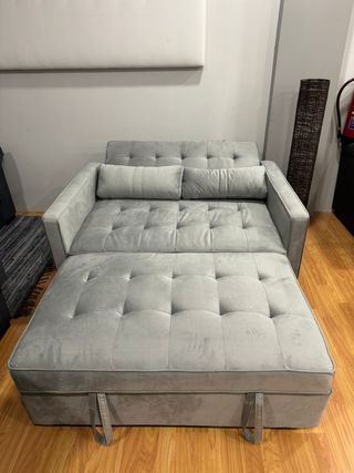 Sofá Cama Gris 2 Plazas