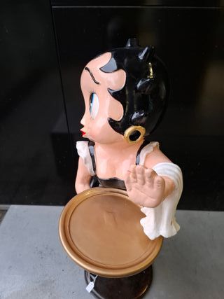 Figura vintage Betty Boop Camarera con bandeja.