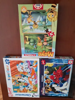 3 Puzzles Maya, Spiderman y Dálmatas