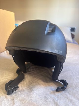 Casco de esquí Decathlon negro talla M