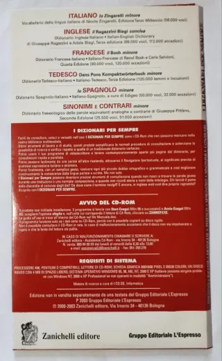 Dizionari per Sempre 6 CD-ROM vintage anno 2003