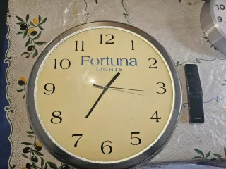 Reloj de Pared vintage Fortuna Beige y Plateado