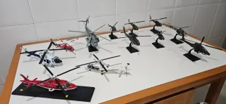 Maquetas de Helicópteros civiles y militares
