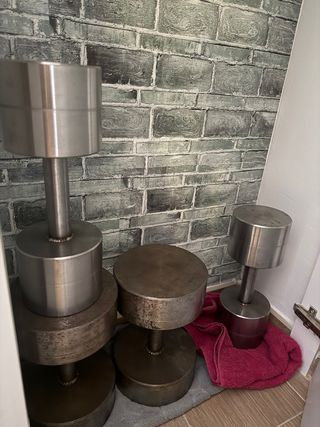 Mancuernas hechas a mano 20kg y 12kg