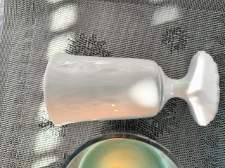 4 Copas Cerámica Antiguas Blanca  son fracesas