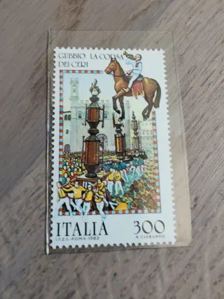 Francobollo Gubbio Corsa dei Ceri 1983
