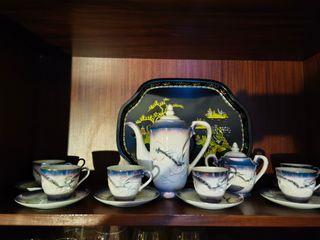 Juego Tazas Té Japonés Porcelana Dragón