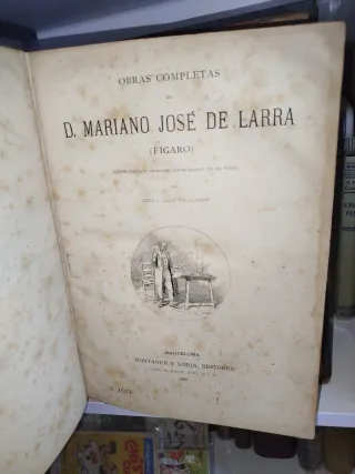 Libro antiguo, Obras completas de Larra 1886