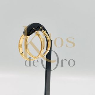 PENDIENTES ARO TORNILLO 18K