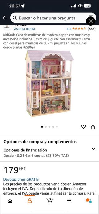 Casa de muñecas de madera