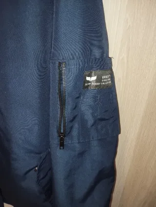 Chaqueta Bomber Hombre Talla XXL Azul Marino