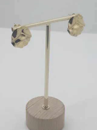 Pendientes acero quirúrgico chapado oro