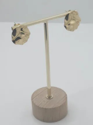 Pendientes acero quirúrgico chapado oro