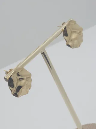 Pendientes acero quirúrgico chapado oro