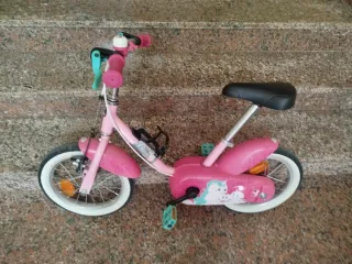 Bicicleta Btwin niña 18 rosa
